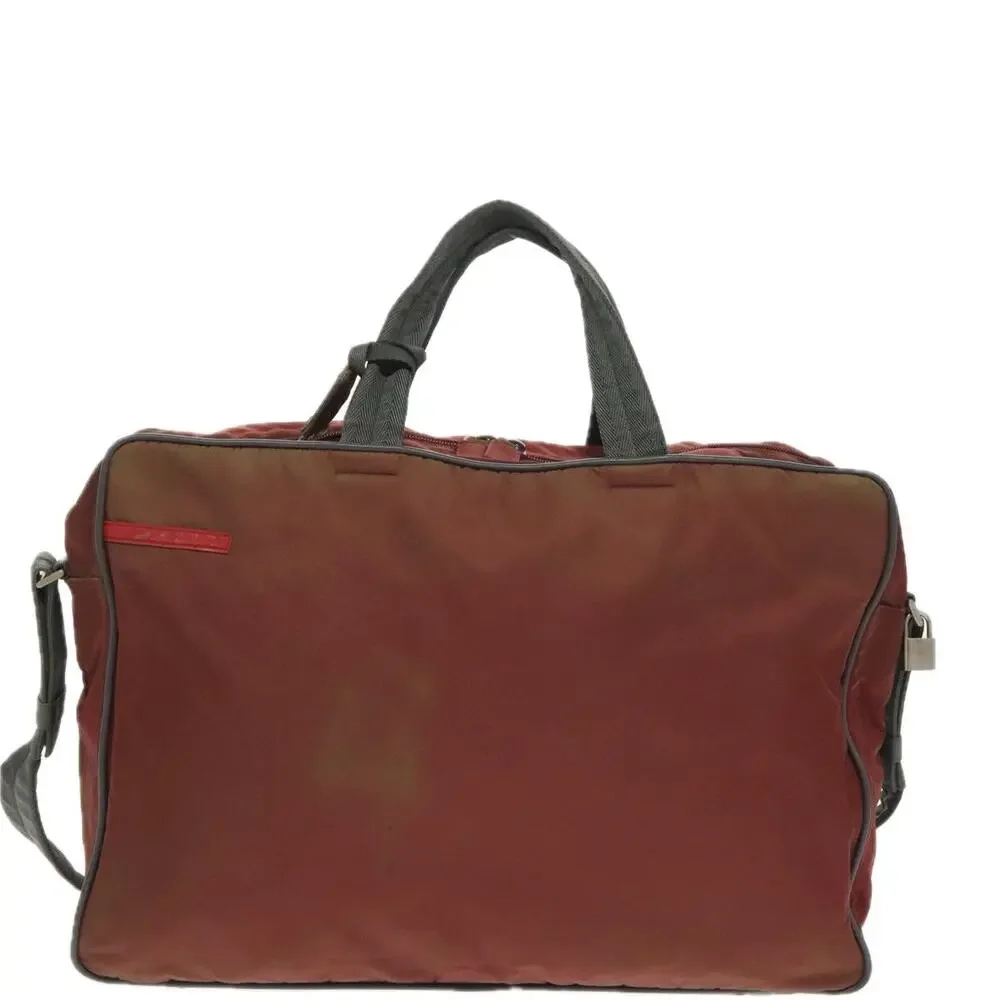 PRADA Sports Boston Bag Nylon Red